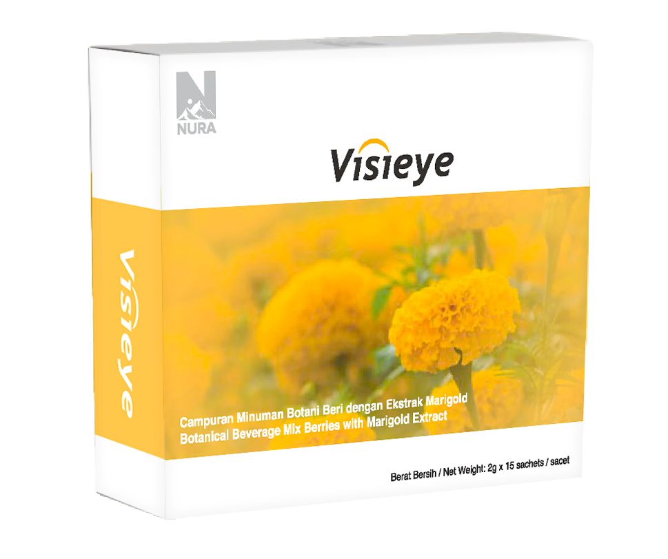 Visieye botanical beverage box with marigold extract